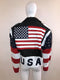 USA Flag Leather Motorcycle Biker Jacket