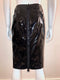 Patent Leather Skirt with Fabric Sides