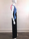 Colour Blocked Sleeveless Gown