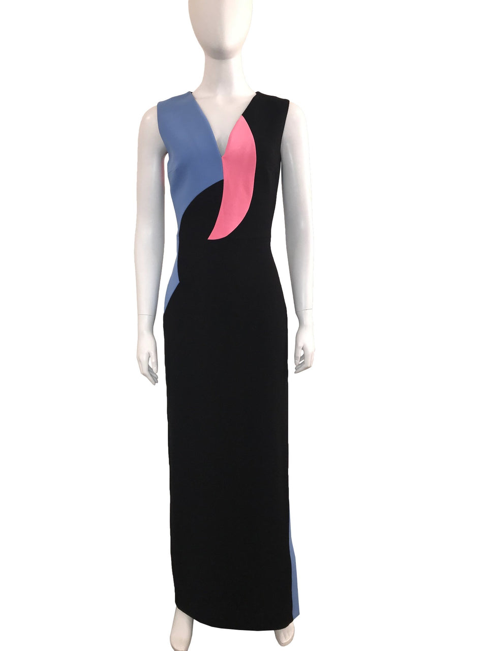 Colour Blocked Sleeveless Gown