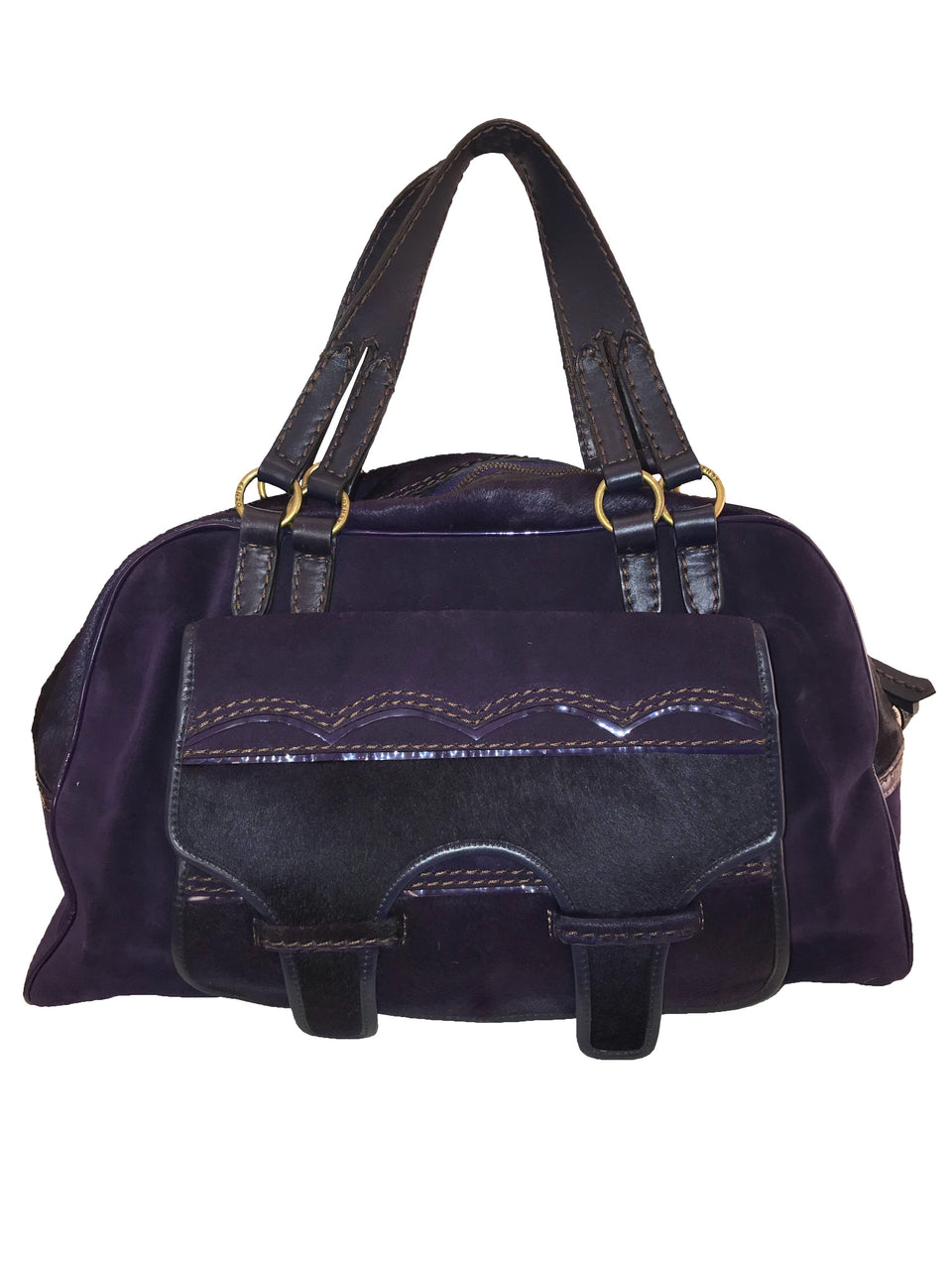 Purple Pony Hair Weekend Bag