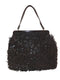 Brown Patent Fringe Handbag