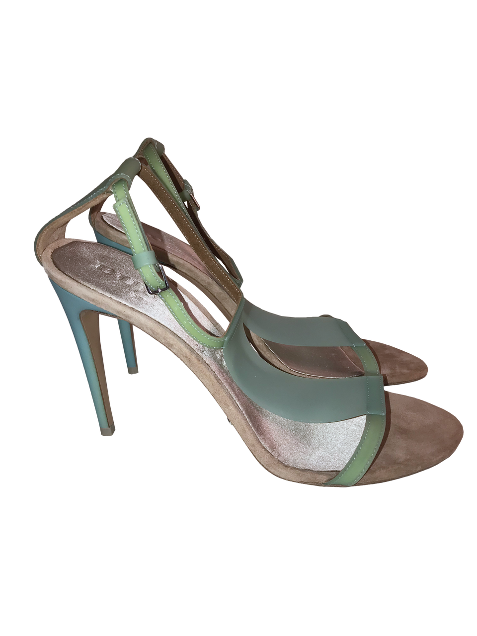 Light Turquoise Centre Strap Sandals