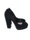 Suede Black Block Heels