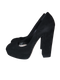Suede Black Block Heels