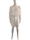 Lace Mock Neck Belted Waist Dress