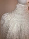 Lace Mock Neck Belted Waist Dress