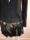 Black Blazer with Feather Bottom