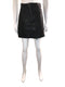 Leather Mini Skirt with Zip Front