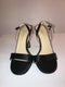 Black Satin Strappy Sandals