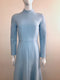 Long Sleeve Textured Open Back Dress