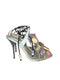 Mesh Strappy Sandals with Stones
