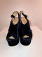 Velvet Criss Cross Platform Sandals
