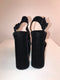 Velvet Criss Cross Platform Sandals