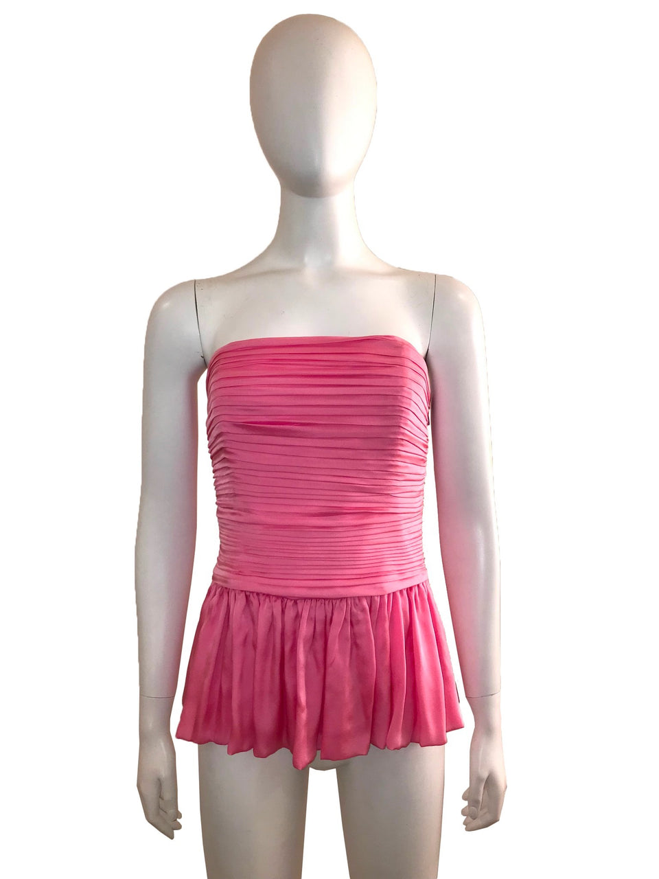 Pleated Silk Bustier