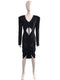 Sequin Dress with Midriff Keyhole