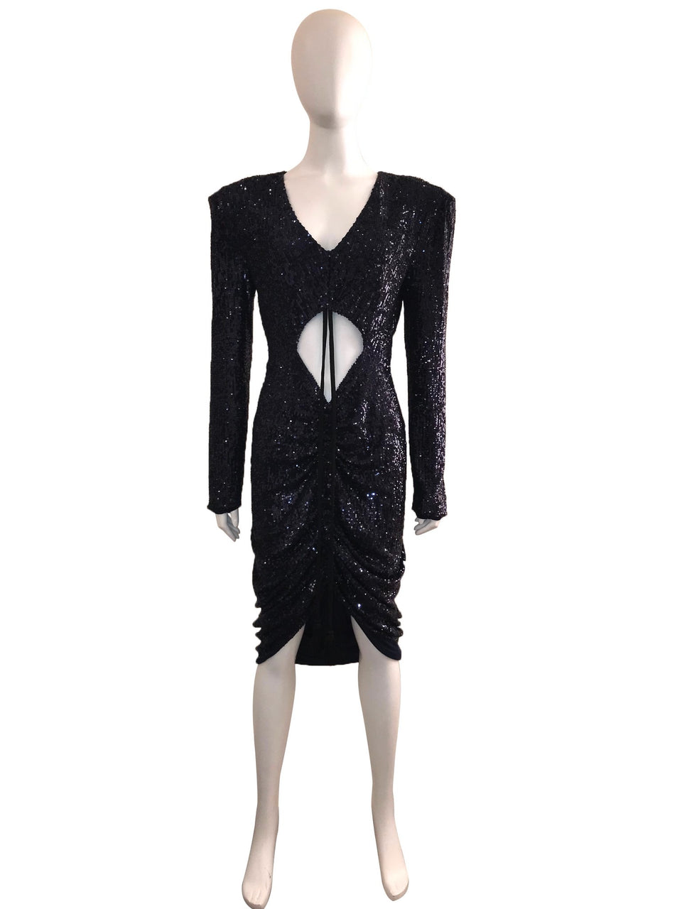 Sequin Dress with Midriff Keyhole