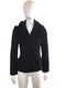 Ruffle Accented Double Breasted Jacket