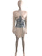 Long Sleeve Dress with Denim Bodice