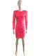 Lace Dress with Structured Shoulder