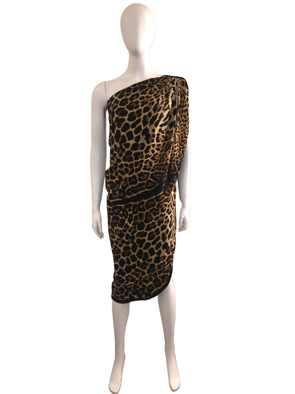 Leopard One Shoulder Dress