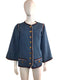 Denim Button Down Jacket with Bell Sleeve