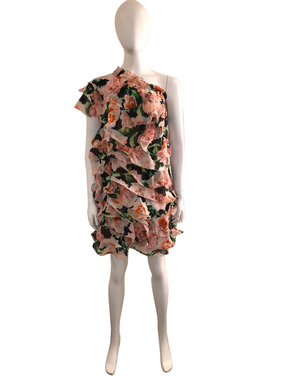 Floral Printed Ruffle Tiered Dress