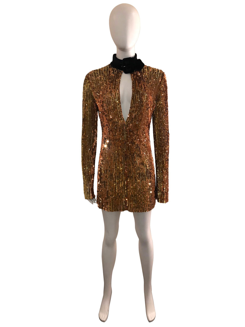 Sequin Long Sleeve Mini Dress