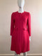 Fuchsia Mohair Fit and Flare Coat