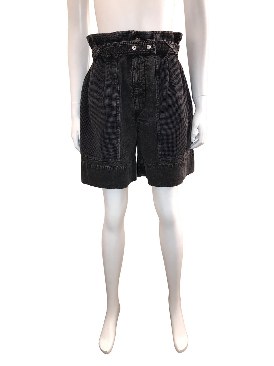 High Waisted Denim Shorts with Belt