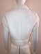 White Cap Sleeve Textured Skirt Suit