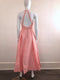 Textured Pink Halter Midi Dress
