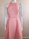 Textured Pink Halter Midi Dress