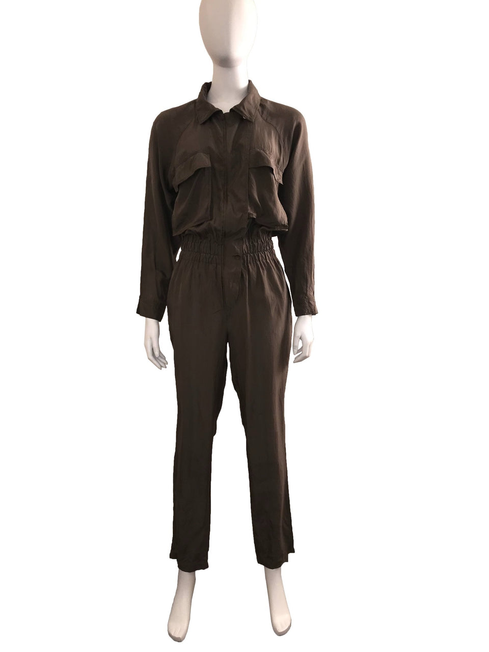 Silk Long Sleeve Jumpsuit