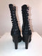 Round Toe Leather Cage Booties