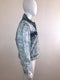 Padded Acid Washed Denim Shirt Jacket
