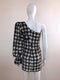 One Sleeve Sequin Houndstooth Dress