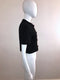 Short Sleeve Cropped Jacket with Large Buttons