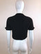 Short Sleeve Cropped Jacket with Large Buttons