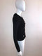 Ribbed Sweater with Pearl Buttons
