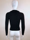 Ribbed Sweater with Pearl Buttons