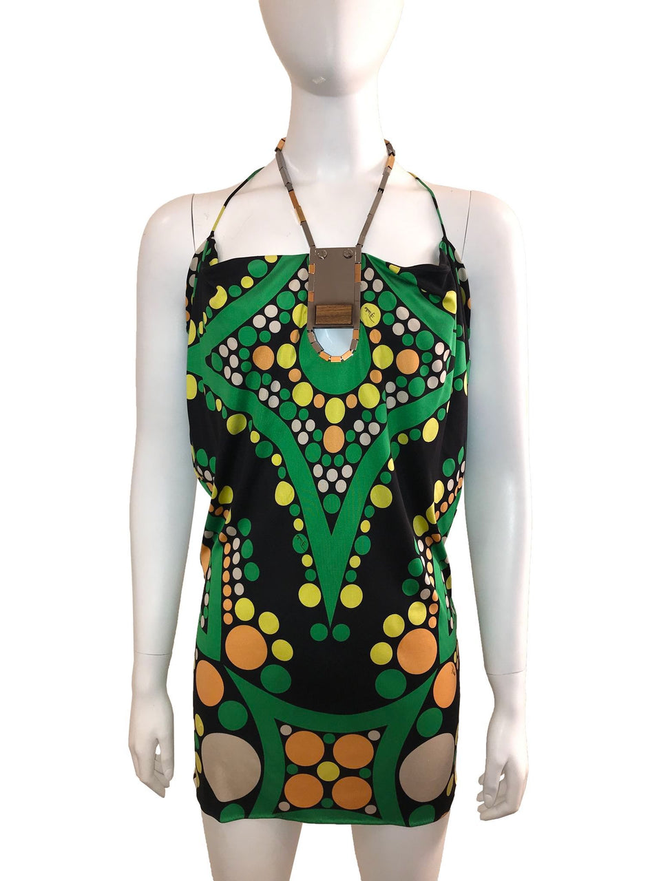 Halter Neck Tunic w/ Beaded Neck