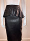 Leather Skirt with Ruffled Peplum