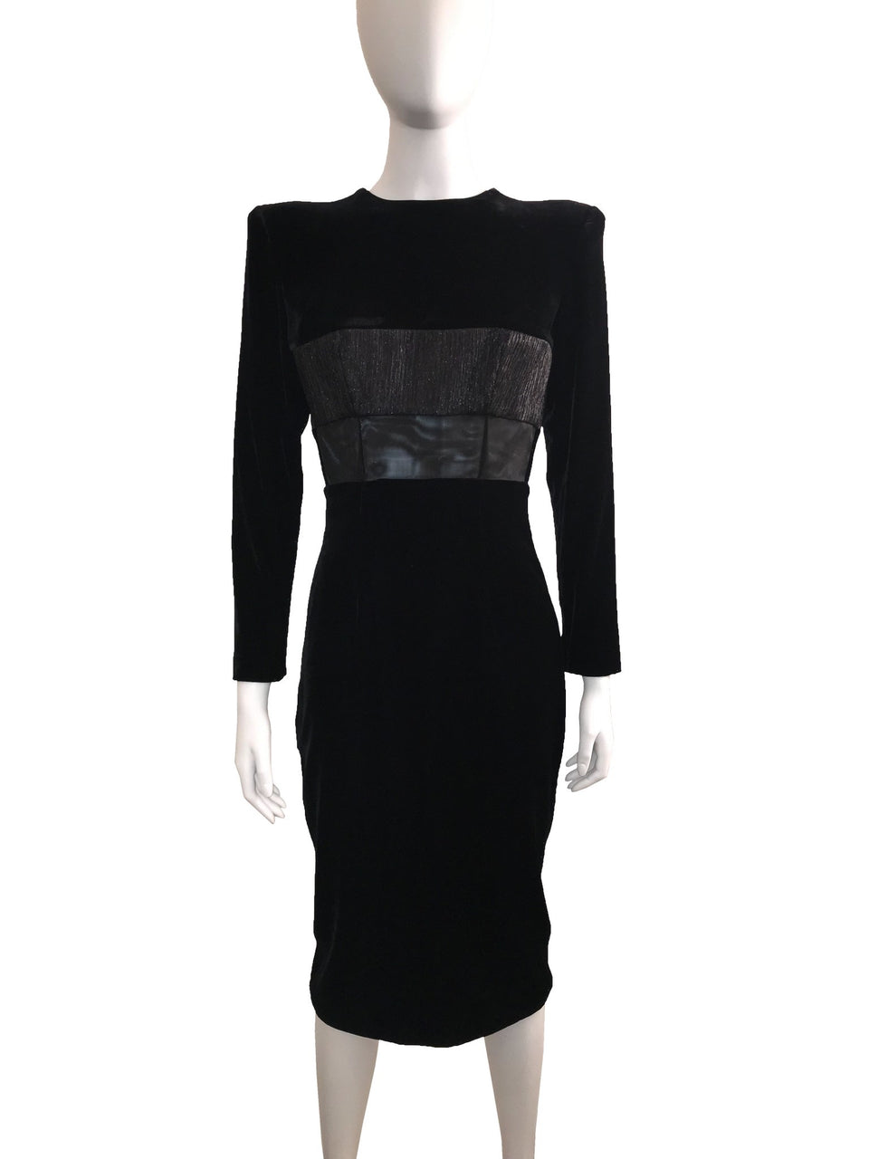 Velvet Dress w/ Contrasting Bodice