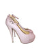Pink Python Peep Toe Heels