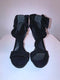 Suede Black Bow Back Heels