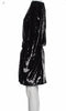 Peak Shoulder Velvet Mini Dress