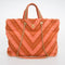 Denim Twill Chevron Tote