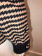 Striped Knit Double Breasted Blazer