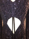 Sequin Dress with Midriff Keyhole